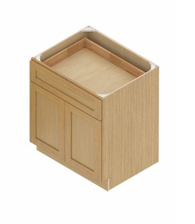 B30 : Oak Shaker 30" 1 Drawer 2 Doors Standard Base Cabinet