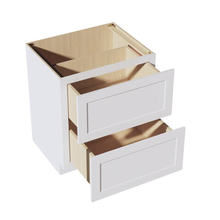 DB30-2: White Shaker Standard Base Cabinet 2DRA