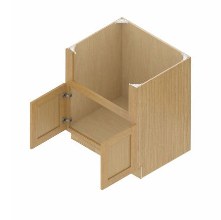 FSB36: Oak Shaker Farm Sink Base 36"W*24"D*34-1/2"H-2D