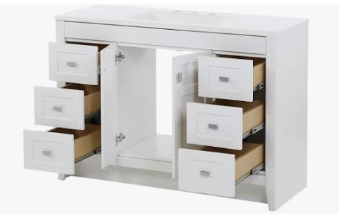 VSBC48: Vanity Side Drawer Base Cabinet Single Basin 48"W*21D*34-1/2"H-2D-6DRA