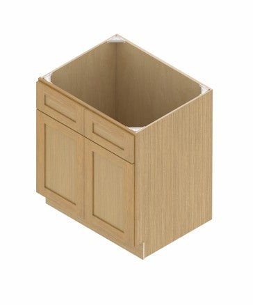 VSB42: Oak Shaker 42" 2 Headers 2 Doors Vanity Sink Base Cabinet