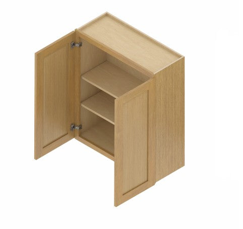 W2436: Oak Shaker Wall 24"W*36"H*12"D-2D-2S