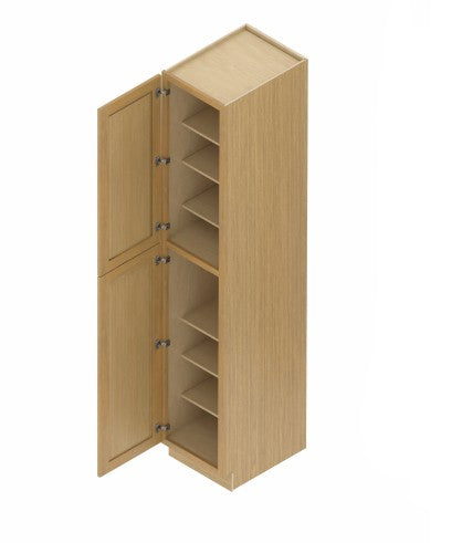 WP189424: Oak Shaker Pantry 18"W*94"H*24"D-2D-5S