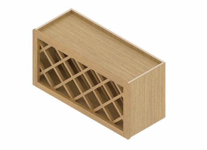WR3015: Oak Shake Wine Rack 30"W*15"H*12"D