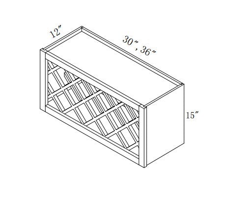 WR3615: Oak Shaker Wine Rack 36"W*15"H*12"D