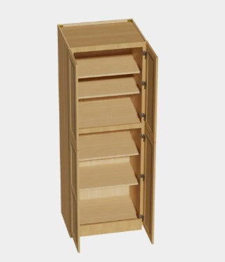 WP248424: Oak Shaker Pantry 24"W*84"H*24"D-4D-5S