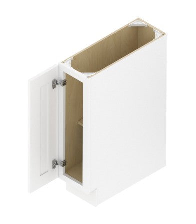 B09FHD*: White Shaker 9" 1 Doors  Standard Base Cabinet
