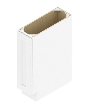 B09FHD*: White Shaker 9" 1 Doors  Standard Base Cabinet
