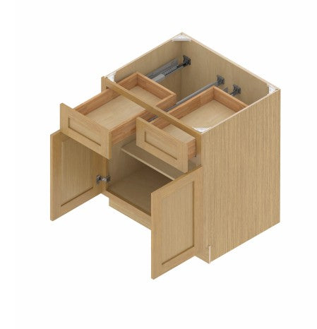B33: Oak Shaker 33" 2 Doors