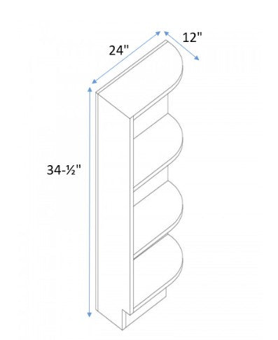 BES1230K: Base End Shelf Cabinet 12"W*24"D*34-1/2"H