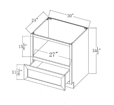 BMD30: Base Microwave Drawer 30"W*24"D*34-1/2"H-1DRA