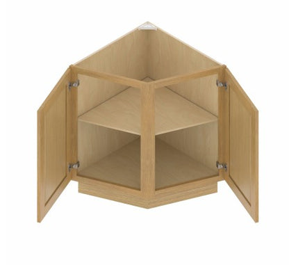 BRA24: Oak Shaker Angle Base End Cabinet 24"W*24"D*34-1/2"H-2D