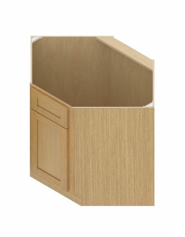 CSB36: Oak Shaker 36"  1 Doors   Diagonal Corner Sink Base Cabinet