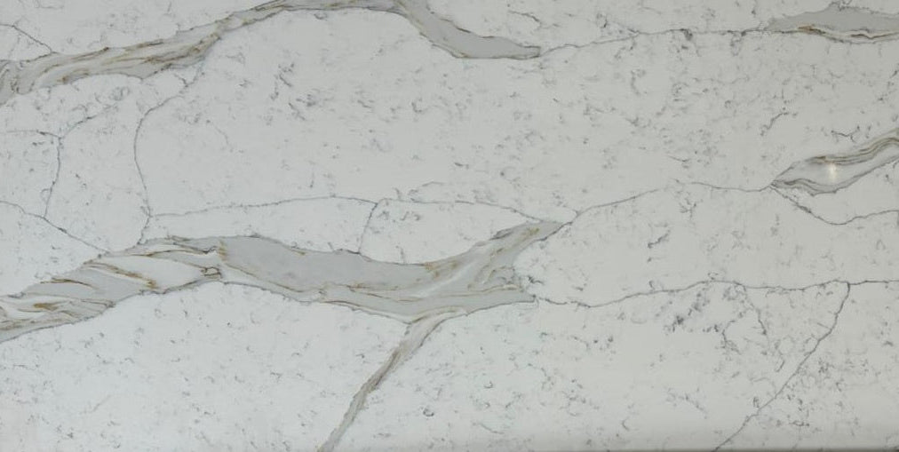 Close-up of a marble-like surface with gray and white patterns