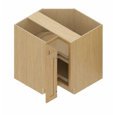 LSB3612: Oak Shaker 36" 2 Doors   Laze Susan Base Cabinet