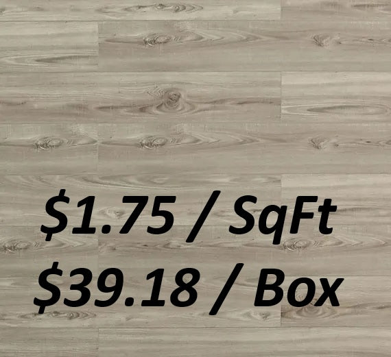 SPC402-F:  Vinyl Flooring 7MM 22.39SQFT/BOX     $39.18/Box      $1.75/SqFt