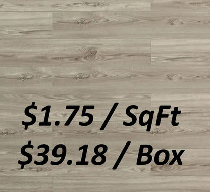 SPC402-F:  Vinyl Flooring 7MM 22.39SQFT/BOX     $39.18/Box      $1.75/SqFt
