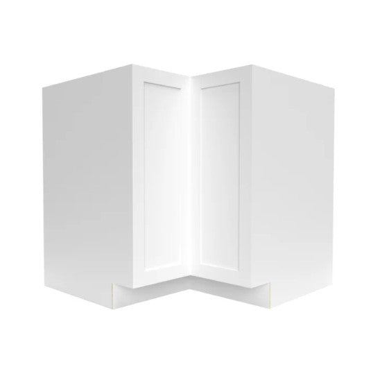 LSB3309: White Shaker 33" 2 Doors   Laze Susan Base Cabinet