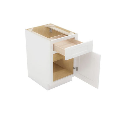 B21: White Shaker Standard Base Cabinet 1D 1DRA