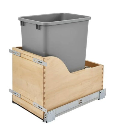 TC015-1: Oak Shaker Base Waste Basket 15"W*24"D*34-1/2"H