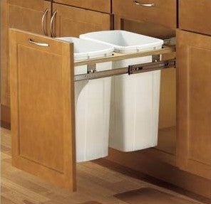 TC018-2: Oak Shaker Base Waste Basket 18"W*24"D*34-1/2"H