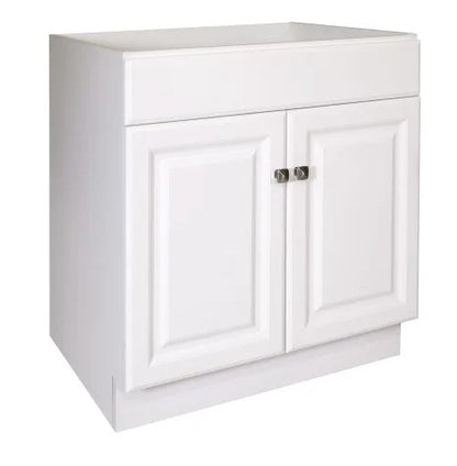 B27: White Shaker Standard Base Cabinet 2D 1DRA