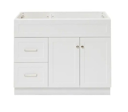VSD42L: Vanity Sink Drawer Left 42"W*21"D*34-1/2"H-2D-2DRA 1 Header