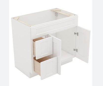 VSD42L: Vanity Sink Drawer Left 42"W*21"D*34-1/2"H-2D-2DRA 1 Header