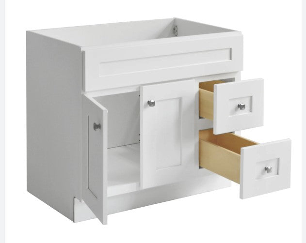 VSD42R: Vanity Sink Drawer Right 42"W*21"D*34-1/2"H-2D-2DRA 1 Header