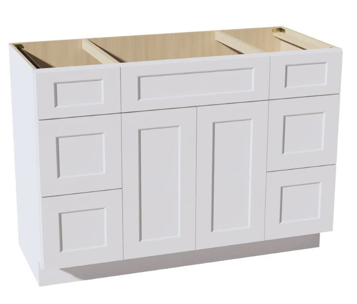VSD60D: Vanity Side Drawer Base Cabinet Single Basin VSD60D: 60"W*34-1/2"H*21"D - 2D-6DRA