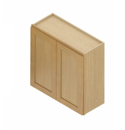W2730:  Oak Shaker Wall 27"W*30"H*12"D-2D-2S