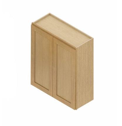W3036:  Oak Shaker Wall 30"W*36"H*12"D-2D-2S