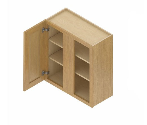 WBC2736: Oak Shaker Wall Blind Cabinets 27"W*36"H*12"D-1D-2S