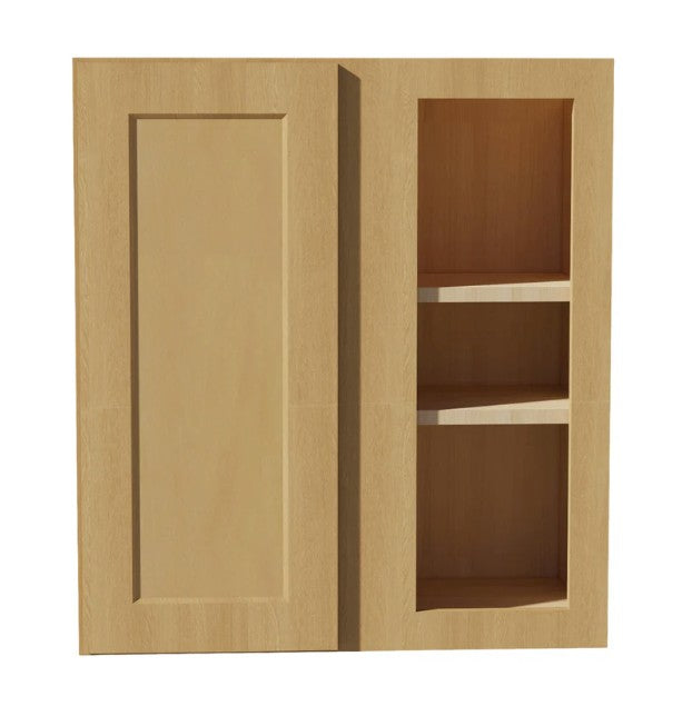 WBC2736: Oak Shaker Wall Blind Cabinets 27"W*36"H*12"D-1D-2S