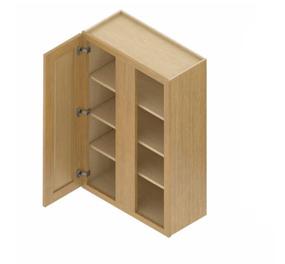 WBC2740/2742: Oak Shaker Wall Blind Cabinets 27"W*40"H*12"D-1D-3S