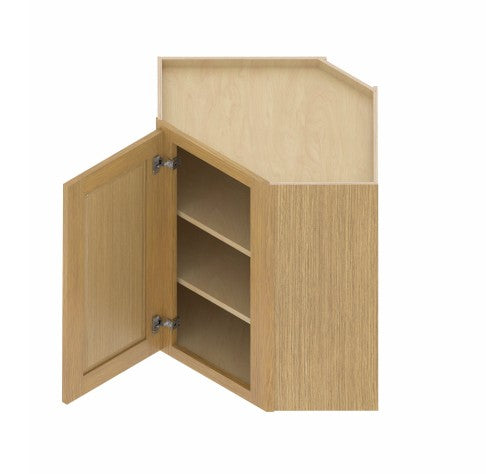 WDC2430: Oak Shaker Wall Diagonal Cabinet 24"W*30"H*24"D-1D-2S