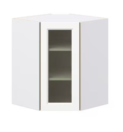 WDC2436/GD: Wall Diagonal Cabinet 24"W*36"H*24"D-1D-3S/Glass Door