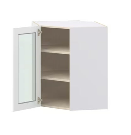 WDC2430/GD: Wall Diagonal Cabinet 24"W*30"H*24"D-1D-3S/Glass Door